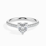 Penelope Solitaire Pave Heart Setting-Dileti