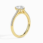 Penelope Solitaire Pave Heart Ring-Dileti