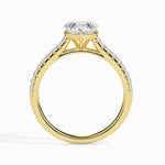 Penelope Solitaire Pave Heart Ring-Dileti