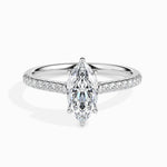 Mimi Solitaire Pave Marquise Ring-Dileti