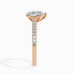 Philo Solitaire Pave Pear Ring-Dileti