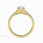 Philo Solitaire Pave Pear Ring-Dileti