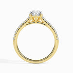 Philo Solitaire Pave Pear Ring-Dileti