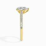 Philo Solitaire Pave Pear Ring-Dileti