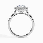 Patti Solitaire Halo Round Ring-Dileti