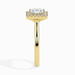 Playa Solitaire Halo Princess Ring-Dileti
