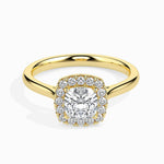 Halo Cushion Ring - Dileti
