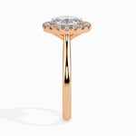 Florence Solitaire Halo Oval Ring-Dileti