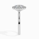 Florence Solitaire Halo Oval Ring-Dileti