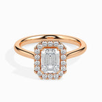 Lolita Solitaire Halo Emerald Ring-Dileti
