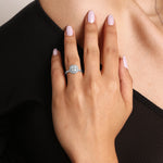 Adelaide Solitaire Halo Asscher Ring-Dileti