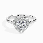 Paloma Solitaire Halo Heart Setting-Dileti