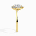 Paloma Solitaire Halo Heart Ring-Dileti