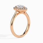 Monica Solitaire Halo Pear Ring-Dileti