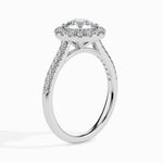 Janis Solitaire Halo Pave Round Setting-Dileti
