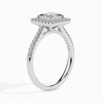 Jorja Solitaire Halo Pave Princess Setting-Dileti