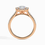 Sua Solitaire Halo Pave Asscher Ring-Dileti