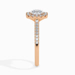 Sua Solitaire Halo Pave Asscher Ring-Dileti