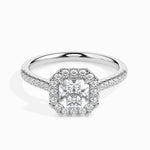 Sua Solitaire Halo Pave Asscher Setting-Dileti