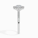 Sua Solitaire Halo Pave Asscher Ring-Dileti