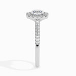Sua Solitaire Halo Pave Asscher Ring-Dileti