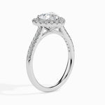 Olbia Solitaire Halo Pave Heart Setting-Dileti