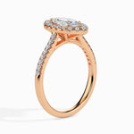 Pila Solitaire Halo Pave Marquise Ring-Dileti