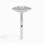 Pila Solitaire Halo Pave Marquise Ring-Dileti