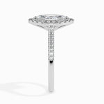 Pila Solitaire Halo Pave Marquise Ring-Dileti