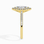 Pila Solitaire Halo Pave Marquise Ring-Dileti