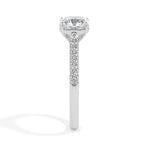 Alaia Solitaire Pave Asscher Ring-Dileti