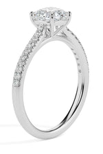 Alaia Solitaire Pave Asscher Ring-Dileti