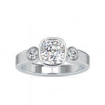 Callie Cushion Harmony Circlet Ring-Dileti