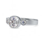 Callie Cushion Harmony Circlet Ring-Dileti