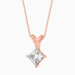 Regina Solitaire Princess Pendant-Dileti