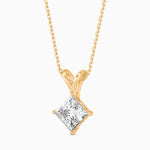 Regina Solitaire Princess Pendant-Dileti