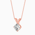 Berta Solitaire Cushion Pendant-Dileti