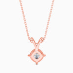 Berta Solitaire Cushion Pendant-Dileti