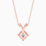 Berta Solitaire Cushion Pendant-Dileti