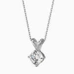 Berta Solitaire Cushion Pendant-Dileti