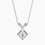 Berta Solitaire Cushion Pendant-Dileti