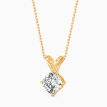 Berta Solitaire Cushion Pendant-Dileti
