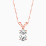 Aurelia Solitaire Oval Pendant-Dileti