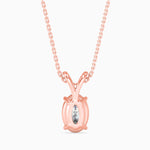 Aurelia Solitaire Oval Pendant-Dileti