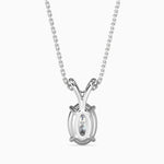 Aurelia Solitaire Oval Pendant-Dileti