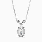 Aurelia Solitaire Oval Pendant-Dileti