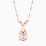 Fleur Solitaire Pear Pendant-Dileti