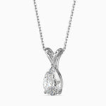 Fleur Solitaire Pear Pendant-Dileti