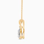 Fleur Solitaire Pear Pendant-Dileti
