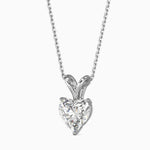 Rosa Solitaire Heart Pendant-Dileti